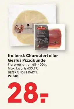 SPAR Italiensk Charcuteri eller Gestus Pizzabunde, DKK 28 tilbud