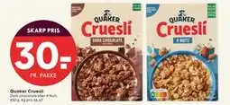 SPAR Quaker Cruesli, DKK 30 tilbud