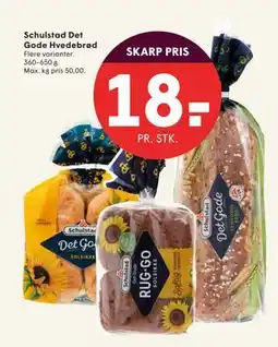 SPAR Schulstad Det Gode Hvedebrød, DKK 18 tilbud