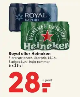 SPAR Royal eller Heineken, DKK 28 tilbud