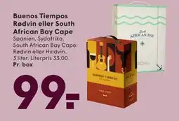 SPAR Buenos Tiempos Rødvin eller South African Bay Cape, DKK 99 tilbud