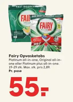 SPAR Fairy Opvasketabs, DKK 55 tilbud