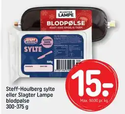 REMA 1000 Steff-Houlberg sylte eller Slagter Lampe blodpølse 300-375 g, DKK 15 tilbud