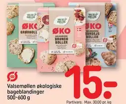 REMA 1000 Valsemøllen økologiske bageblandinger 500-600 g, DKK 15 tilbud