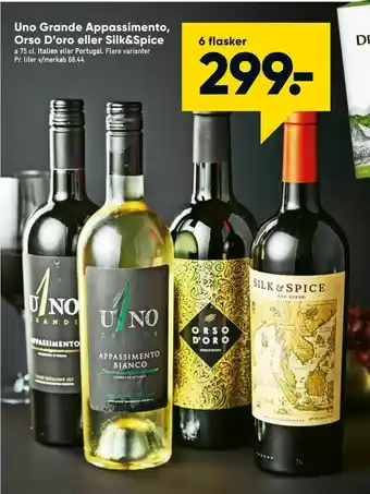 Bilka Uno Grande Appassimento, Orso D'oro eller Silk&Spice tilbud
