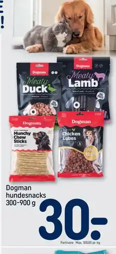 REMA 1000 Dogman hundesnacks 300-900 g, DKK 30 tilbud