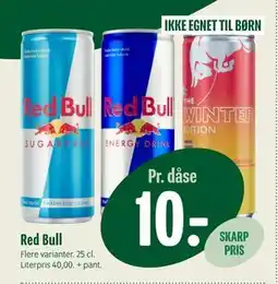 Min Købmand Red Bull, DKK 10 tilbud