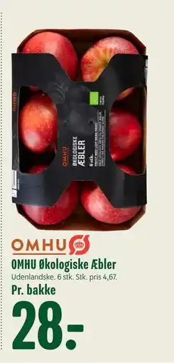 Min Købmand OMHU Økologiske Æbler, DKK 28 tilbud