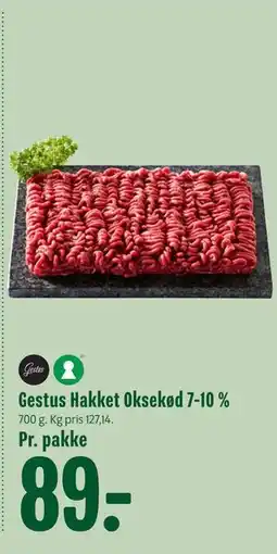 Min Købmand Gestus Hakket Oksekød 7-10 %, DKK 89 tilbud
