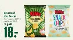 Min Købmand Kims Chips eller Snacks, DKK 18 tilbud