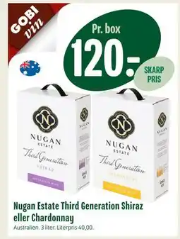 Min Købmand Nugan Estate Third Generation Shiraz eller Chardonnay, DKK 120 tilbud