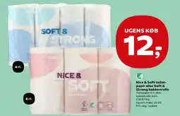 Kvickly Nice & Soft toilet- papir eller Soft & Strong køkkenrulle Toiletpapir 6 rl. eller køkkenrulle tilbud