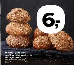 Kvickly Ølands-, græskar- solsikke- eller spelt-chia surdejsstykke* tilbud