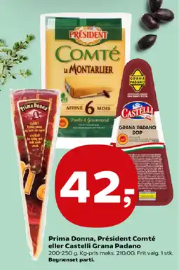 Kvickly Prima Donna, Président Comté eller Castelli Grana Padano tilbud