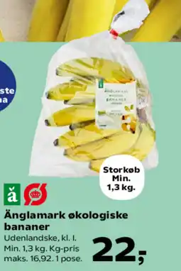 Kvickly Änglamark økologiske bananer tilbud