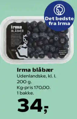 Kvickly Irma blåbær tilbud