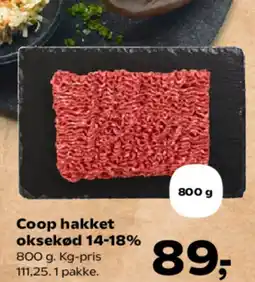 Kvickly Coop hakket oksekød 14-18% tilbud