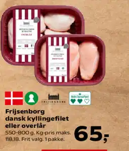 Kvickly Frijsenborg dansk kyllingefilet eller overlår tilbud