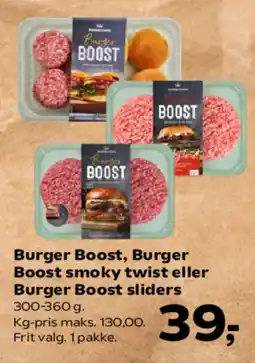 Kvickly Burger Boost, Burger Boost smoky twist eller Burger Boost sliders tilbud