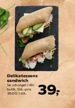 Kvickly Delikatessens sandwich tilbud