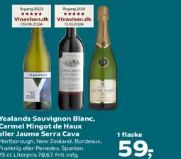 Kvickly Yealands Sauvign eller Jaume Serra Cava on Blanc, Carmel Mingot de Haux tilbud
