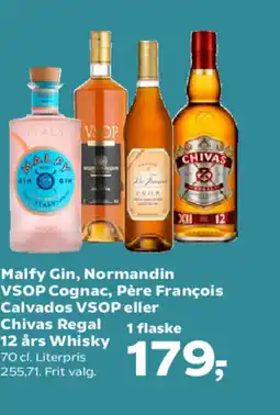 Kvickly Malfy Gin, Normandin VSOP Cognac, Père François Calvados VSOP eller tilbud