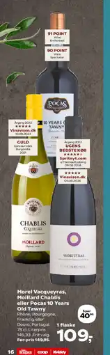 Kvickly Morel Vacqueyras, Moillard Chablis tilbud