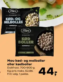 Kvickly Mou kød- og melboller eller kødboller tilbud