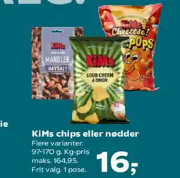 Kvickly KiMs chips eller nødder tilbud