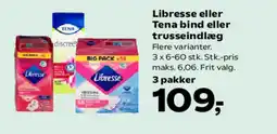 Kvickly Libresse eller Tena bind eller trusseindlæg tilbud