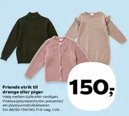 Kvickly Friends strik til drenge eller piger tilbud