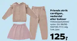 Kvickly Friends strik cardigan, nederdel tilbud
