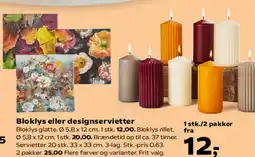 Kvickly Bloklys eller designservietter tilbud