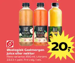 Kvickly Økologisk Godmorgen juice eller nektar tilbud