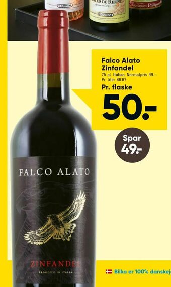 Bilka Falco Alato Zinfandel tilbud