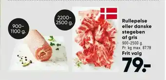 Bilka Rullepølse eller danske stegeben af gris tilbud