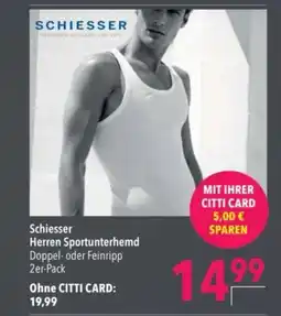 Citti Schiesser Herren Sportunterhemd tilbud