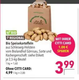 Citti Bio Speisekartoffeln tilbud