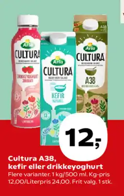 SuperBrugsen ARLA Cultura A38, kefir eller drikkeyoghurt tilbud
