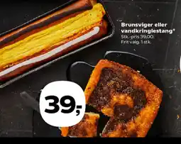 SuperBrugsen Brunsviger eller vandkringlestang tilbud