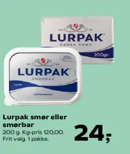 SuperBrugsen Lurpak smør eller smørbar tilbud