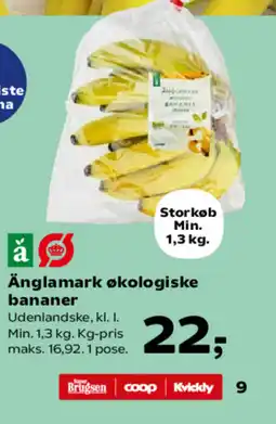 SuperBrugsen Änglamark økologiske bananer tilbud