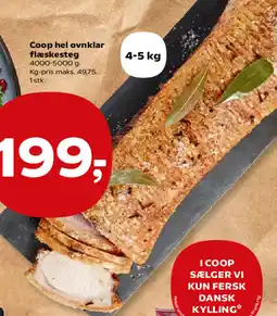 SuperBrugsen Coop hel ovnklar flæskesteg tilbud