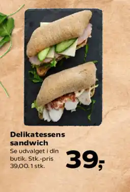 SuperBrugsen Delikatessens sandwich tilbud