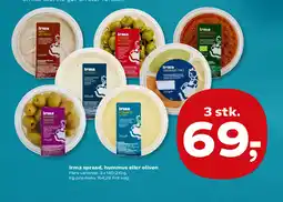 SuperBrugsen Irma spread, hummus eller oliven tilbud