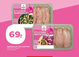SuperBrugsen Kyllingebryst- eller inderfilet tilbud