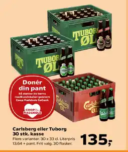 SuperBrugsen Carlsberg eller Tuborg tilbud