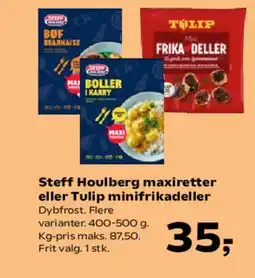 SuperBrugsen Steff Houlberg maxiretter eller Tulip minifrikadeller tilbud