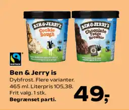 SuperBrugsen Ben & Jerry is tilbud