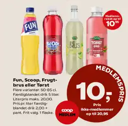 SuperBrugsen Fun, Scoop, Frugt- brus eller Tørst tilbud